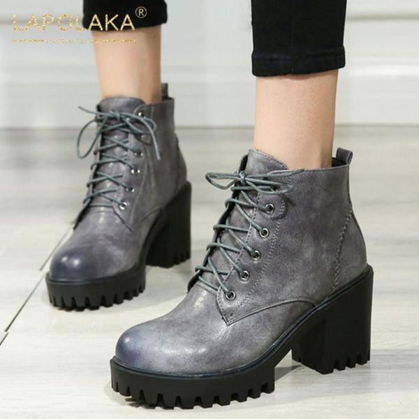 New Arrivals Large Sizes 43 Comfortable High Heels Autumn Winter Platform Lace Up Women Shoes Motorcycles Boots Female, Black
New Arrivals Large Sizes 43 Comfortable High Heels Autumn Winter Platform Lace Up Women Shoes Motorcycles Boots Female, Black