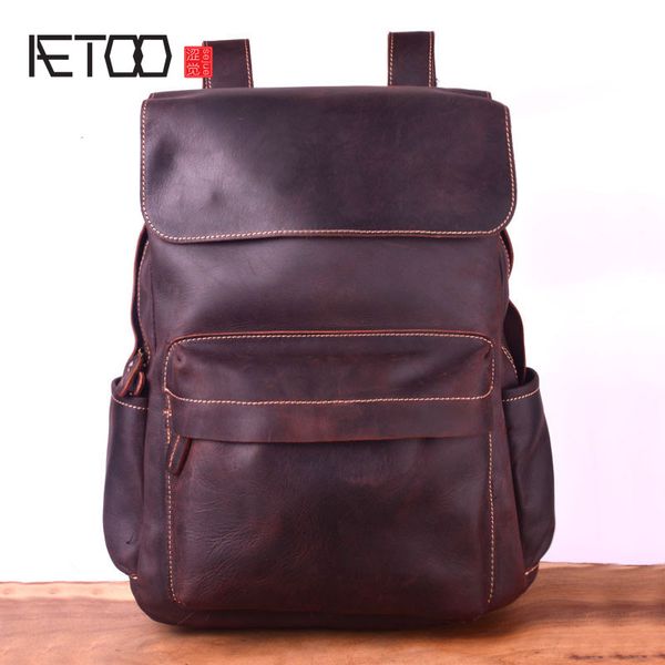 hbp aetoo intage mad horse leather men's backpack, vintage casual head leather bi-shoulder bag, woman leather travel computer bag
hbp aetoo intage mad horse leather men's backpack, vintage casual head leather bi-shoulder bag, woman leather travel computer bag