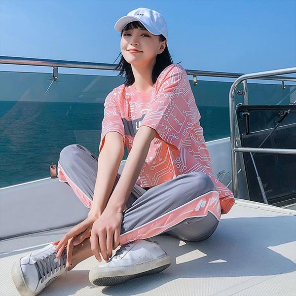 womens summer sportswear suit casual 2 piece outfits korean fashion printing tracksuit short sleeve t shirts pants set, Gray
womens summer sportswear suit casual 2 piece outfits korean fashion printing tracksuit short sleeve t shirts pants set, Gray