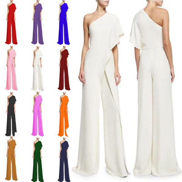 explosive women's dresses european and american one-shoulder shawl jumpsuit, Black;white
explosive women's dresses european and american one-shoulder shawl jumpsuit, Black;white