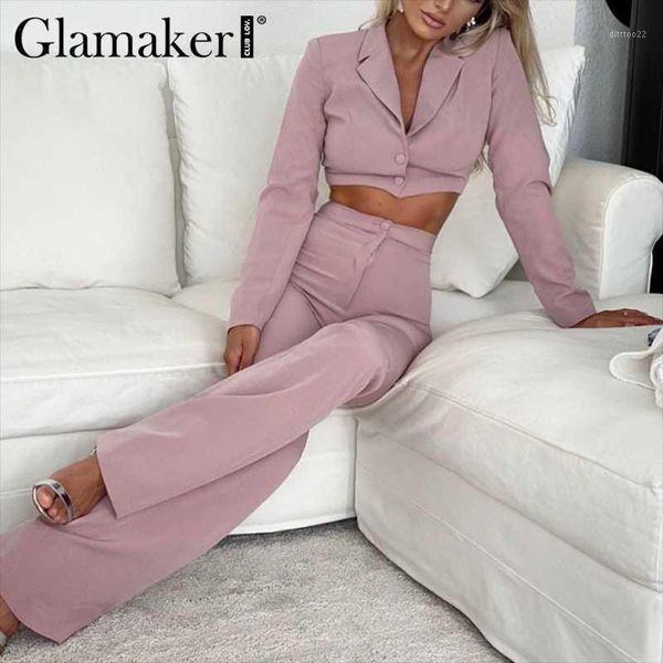 women's two piece pants glamaker pink purple 2 suit sets women short blazer and flared office lady set autumn female outfits1, White
women's two piece pants glamaker pink purple 2 suit sets women short blazer and flared office lady set autumn female outfits1, White