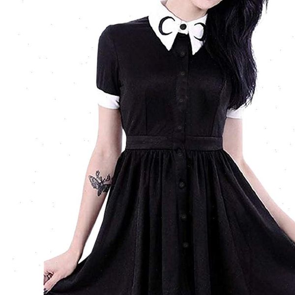 fashion women gothic punk dress plus size dress casual short summer a line dress sundress evening party vestidos de fiesta, Black;gray
fashion women gothic punk dress plus size dress casual short summer a line dress sundress evening party vestidos de fiesta, Black;gray