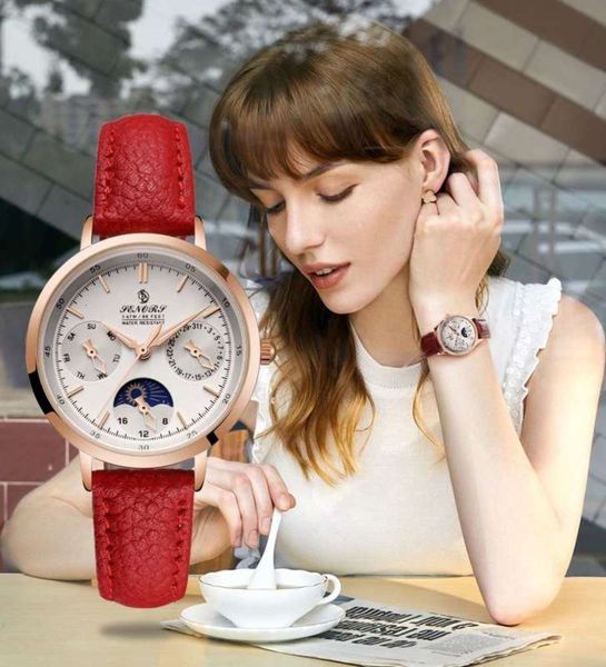 watch selling new quartz senors 103 multi function lunar phase leisure fashion trend women's watch jve6, Slivery;brown
watch selling new quartz senors 103 multi function lunar phase leisure fashion trend women's watch jve6, Slivery;brown