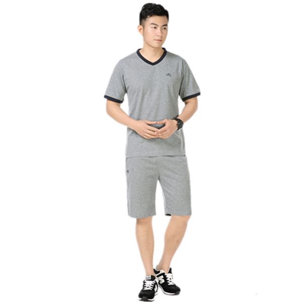summer middle short aged v-neck and elderly sleeve t-shirt showing thin sports two piece set fashion urban men's wear batch, Gray
summer middle short aged v-neck and elderly sleeve t-shirt showing thin sports two piece set fashion urban men's wear batch, Gray