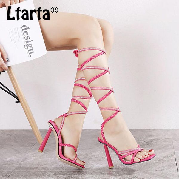 sandals ltarta summer 35-42 women rhinestone stiletto shoes ankle strap openwork color matching high heel -6001-3, Black
sandals ltarta summer 35-42 women rhinestone stiletto shoes ankle strap openwork color matching high heel -6001-3, Black