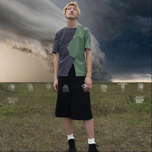 2021 New Original Designer Splicing T-shirt Colour From Short Sleeve Men Thin Round Collar Asymmetry of Youth in Europe America. S-6xl A24B, Black
2021 New Original Designer Splicing T-shirt Colour From Short Sleeve Men Thin Round Collar Asymmetry of Youth in Europe America. S-6xl A24B, Black