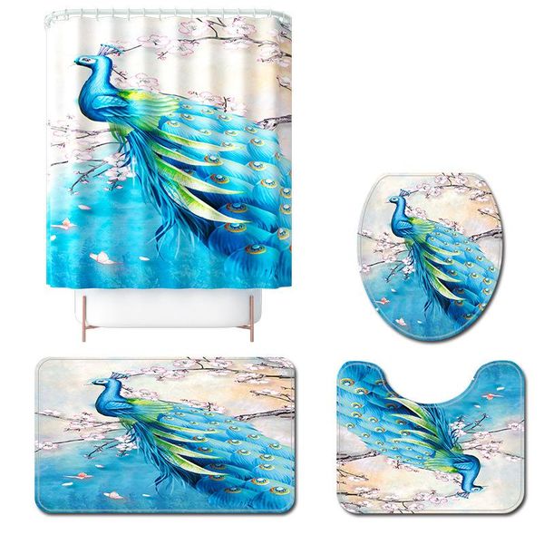 bath accessory set peacock theme bathroom with durable waterproof shower curtain bathtub floor mat and carpets rugs toilet lid cover
bath accessory set peacock theme bathroom with durable waterproof shower curtain bathtub floor mat and carpets rugs toilet lid cover