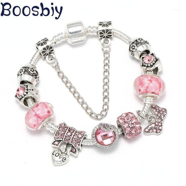 charm bracelets boosbiy fashion crystal bowknot & heart charms beads fit european style brand bracelet pink exquisite jewelry gift for women, Golden;silver
charm bracelets boosbiy fashion crystal bowknot & heart charms beads fit european style brand bracelet pink exquisite jewelry gift for women, Golden;silver