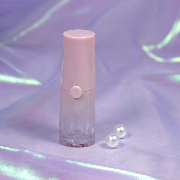 6ml pink lipgloss tube cosmetic plastic lipgloss wand packaging container