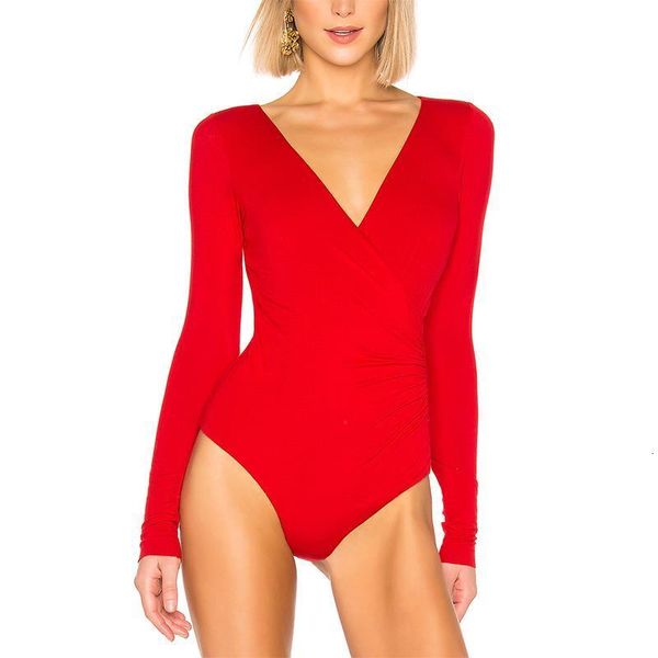 women bodysuit thong surplice ruched deep-v neck long sleeve 2020 jumpsuits white red black summer body suits, Black;white
women bodysuit thong surplice ruched deep-v neck long sleeve 2020 jumpsuits white red black summer body suits, Black;white