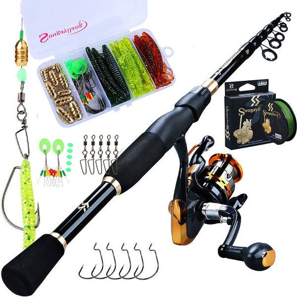 sougayilang fishing full kit with spinning rod and 14bb spinning reel and braided fishing line lure tool sets
sougayilang fishing full kit with spinning rod and 14bb spinning reel and braided fishing line lure tool sets
