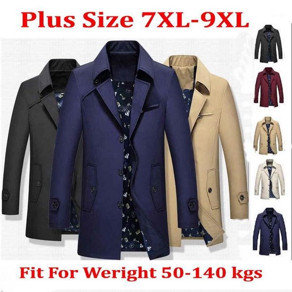 2020 men trench long coat turn-down collar slim men single breasted medium long section trench male windbreaker size 9xl1, Tan;black
2020 men trench long coat turn-down collar slim men single breasted medium long section trench male windbreaker size 9xl1, Tan;black