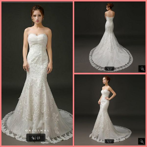 2020 attractive white tulle mermaid wedding dress lace appliques strapless sweetheart neck elegant bride dresses court train wedding gowns
2020 attractive white tulle mermaid wedding dress lace appliques strapless sweetheart neck elegant bride dresses court train wedding gowns