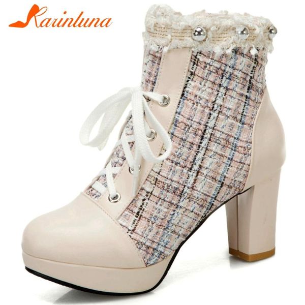 karin new fashion female 2020 sweet date boots platform round toe square high heels cross tied women boots ankle women shoes, Black
karin new fashion female 2020 sweet date boots platform round toe square high heels cross tied women boots ankle women shoes, Black