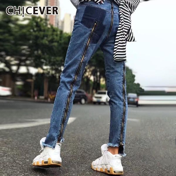 chicever streetwear zipper jeans for women patchwork high waist large size long irregular pants female summer fashion clothing kg-415, Blue
chicever streetwear zipper jeans for women patchwork high waist large size long irregular pants female summer fashion clothing kg-415, Blue