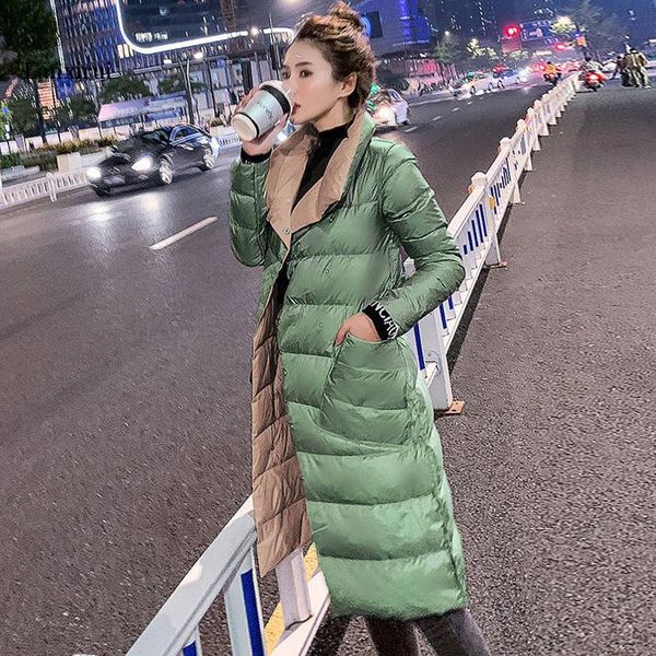 women's down & parkas women double sided long jacket winter 90% white duck coat breasted warm snow outwear, Black
women's down & parkas women double sided long jacket winter 90% white duck coat breasted warm snow outwear, Black