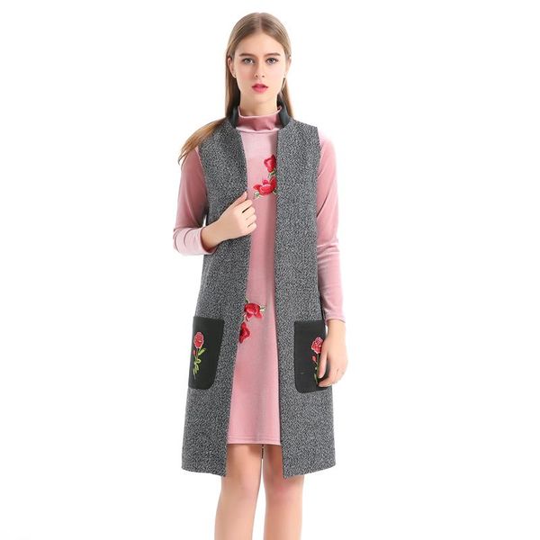 casual long cashmere women vest appliques office workwear waistcoat turn-down collar spring autumn vest, Black;white
casual long cashmere women vest appliques office workwear waistcoat turn-down collar spring autumn vest, Black;white
