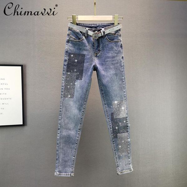 comfortable high-waist jeans for women 2021 spring new cotton elastic stitching drill slim ankle-length pants pencil pants, Blue
comfortable high-waist jeans for women 2021 spring new cotton elastic stitching drill slim ankle-length pants pencil pants, Blue