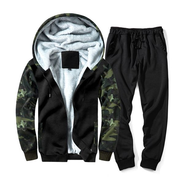2021 new winter tracksuits men thick fleece hoodies+pant suit zipper hooded sweatshirt sportswear set male hoodie sporting suits i5so, Black
2021 new winter tracksuits men thick fleece hoodies+pant suit zipper hooded sweatshirt sportswear set male hoodie sporting suits i5so, Black