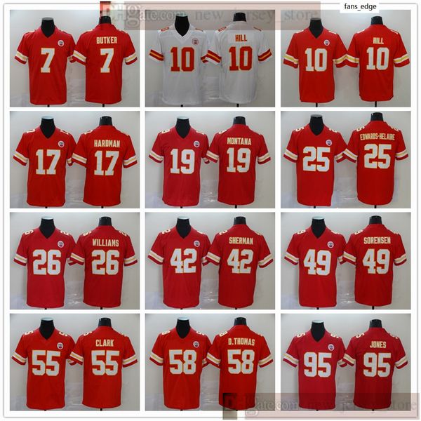 men women youth 10 tyreek hill jerseys kids harrison butker mecole hardmen joe montana damien williams shermen sorensen derrick thomas, Black;red
men women youth 10 tyreek hill jerseys kids harrison butker mecole hardmen joe montana damien williams shermen sorensen derrick thomas, Black;red