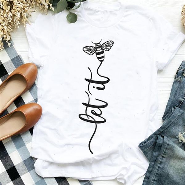 women lady bee letter summer autumn trend 90s cute print womens clothes shirt t tee for tshirt female graphic t shirt, White
women lady bee letter summer autumn trend 90s cute print womens clothes shirt t tee for tshirt female graphic t shirt, White