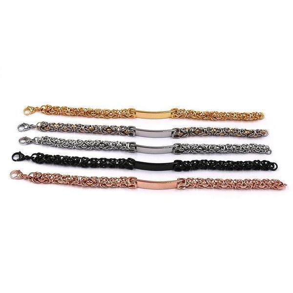 wholesale womens mens byzantine box chain bracelet stainless steel jewelry fashion 5 colors biker girls boys bracelet 358b, Black
wholesale womens mens byzantine box chain bracelet stainless steel jewelry fashion 5 colors biker girls boys bracelet 358b, Black