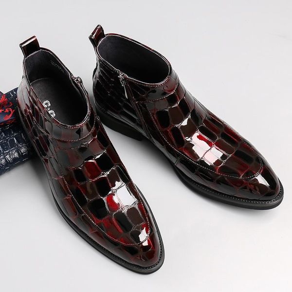 trend кожаные сапоги мужские лакированные туфли работа крокодил pattern остроконечные toe голеностопного подлинная корова, Black
trend кожаные сапоги мужские лакированные туфли работа крокодил pattern остроконечные toe голеностопного подлинная корова, Black