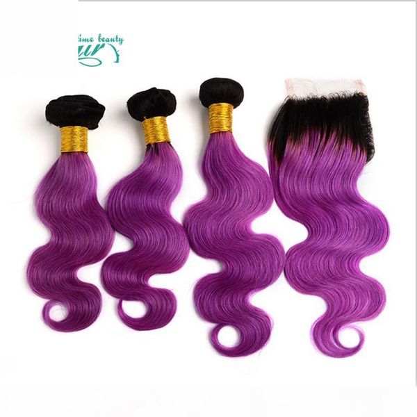 body wave 1b pink ombre hair with closure 4pcs lot two tone colored 3bundles brazilian human hair weaves with 4x4 lace closure, Black
body wave 1b pink ombre hair with closure 4pcs lot two tone colored 3bundles brazilian human hair weaves with 4x4 lace closure, Black