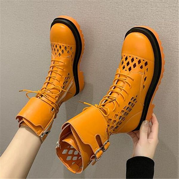 fashion women's round toe lace-up platform motorcycle boots 2020 summer sweet cute breathable cool hollow hole ankle boots, Black
fashion women's round toe lace-up platform motorcycle boots 2020 summer sweet cute breathable cool hollow hole ankle boots, Black