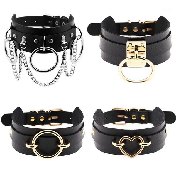 chokers punk style rock round ring women rope chain choker necklace hyperbole harajuku female pu leather accessories jewelry chocker1, Golden;silver
chokers punk style rock round ring women rope chain choker necklace hyperbole harajuku female pu leather accessories jewelry chocker1, Golden;silver