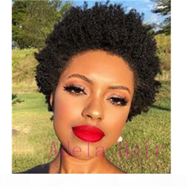 short human natural afro kinky curly hair wig with bangs for black women brazilian short wig non lace front wigs glueless full machine made, Black;brown
short human natural afro kinky curly hair wig with bangs for black women brazilian short wig non lace front wigs glueless full machine made, Black;brown