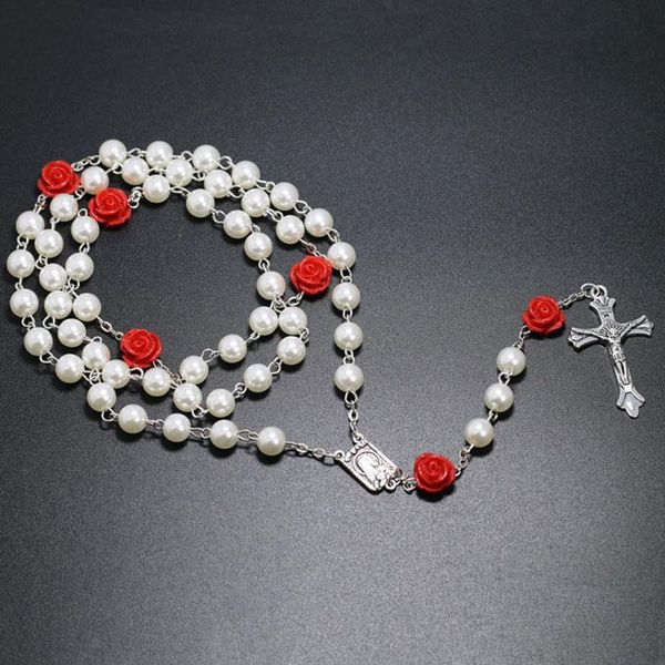 pendant necklaces imitation pearls beads long chain rosary necklace catholic rosaries for women gift cross christian jewelry, Silver
pendant necklaces imitation pearls beads long chain rosary necklace catholic rosaries for women gift cross christian jewelry, Silver