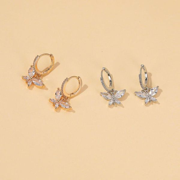 Creative Charm Crystal Earrings Sparkling Zircon Butterfly Earrings Temperament Joker Ear Clasp Fashion Jewelry Gifts, Silver
Creative Charm Crystal Earrings Sparkling Zircon Butterfly Earrings Temperament Joker Ear Clasp Fashion Jewelry Gifts, Silver