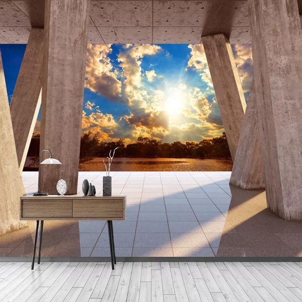 custom self-adhesive waterproof canvas mural wallpaper european style stone pillar lake sunshine landscape living room stickers
custom self-adhesive waterproof canvas mural wallpaper european style stone pillar lake sunshine landscape living room stickers