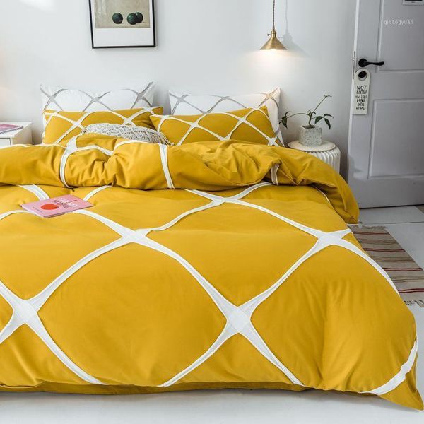 bonenjoy plaid yellow bed sheet sets size bed cover with pillowcase dekbedovertrek 240x220 single linen for children1
bonenjoy plaid yellow bed sheet sets size bed cover with pillowcase dekbedovertrek 240x220 single linen for children1