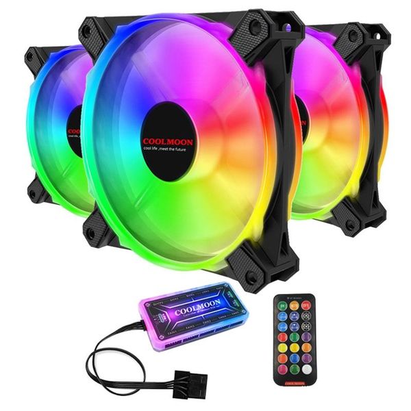 coolmoon computer case cooling fan, 12cm rgb adjustable mute+infrared remote control computer radiator rgb cpu (3pcs
coolmoon computer case cooling fan, 12cm rgb adjustable mute+infrared remote control computer radiator rgb cpu (3pcs