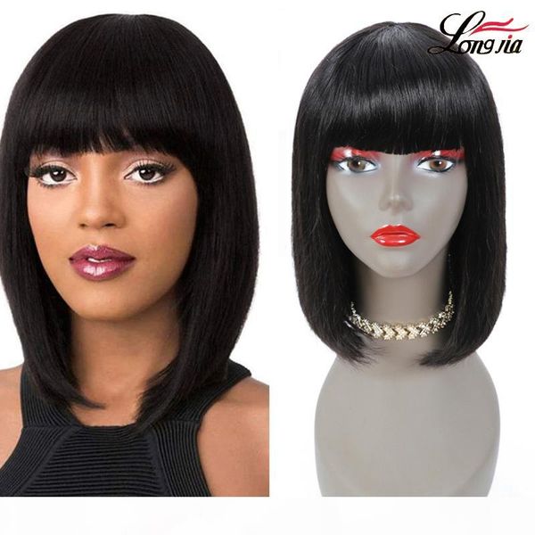 straight bob human hair wigs with bang brazilian remy human hair bob wig with bangs no lace wigs human hair, Black;brown
straight bob human hair wigs with bang brazilian remy human hair bob wig with bangs no lace wigs human hair, Black;brown