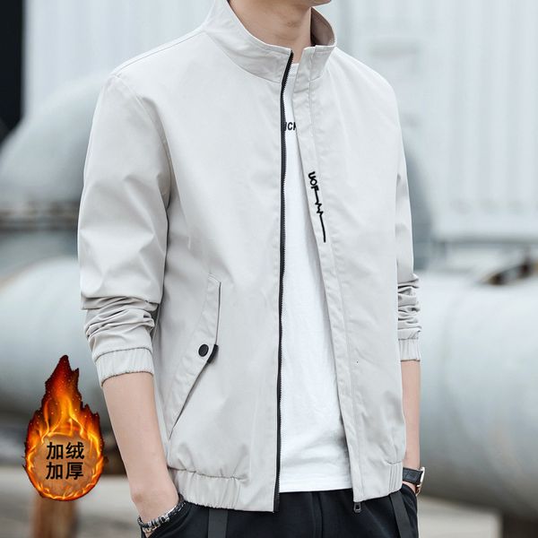 autumn winter new korean casual plush warm youth versatile men's stand collar baseball jacket, Black;brown
autumn winter new korean casual plush warm youth versatile men's stand collar baseball jacket, Black;brown