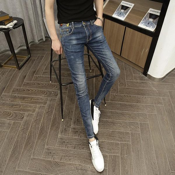 spring autumn 2020 teenagers men denim skinny jeans men korean stretch simple slim feet casual men's trousers long pencil pants, Blue
spring autumn 2020 teenagers men denim skinny jeans men korean stretch simple slim feet casual men's trousers long pencil pants, Blue
