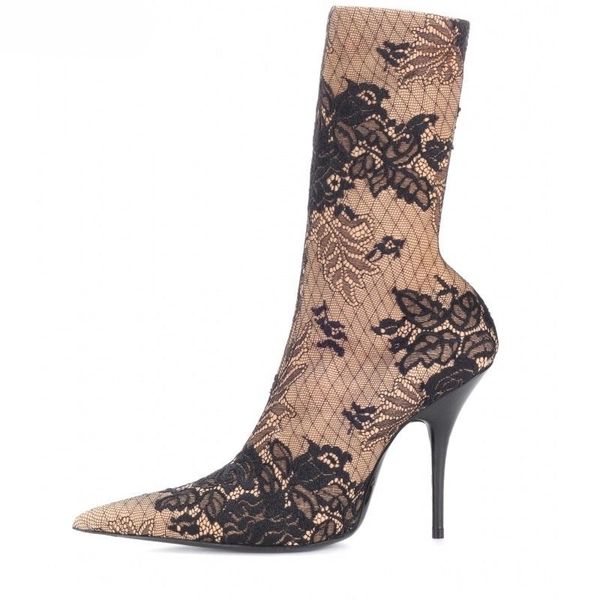 black lace mesh high heel ankle boots cone heels pointy toe sock boots women covered stiletto heel slip-on dress shoes
black lace mesh high heel ankle boots cone heels pointy toe sock boots women covered stiletto heel slip-on dress shoes