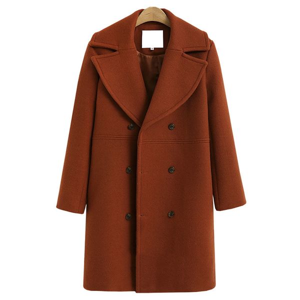 women's wool 2021 new autumn winter long section windbreaker jacket blended woolen coat double breasted black overcoat b88
women's wool 2021 new autumn winter long section windbreaker jacket blended woolen coat double breasted black overcoat b88