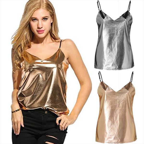 trendy women spaghetti v neck sequined tank ladies shinny camis slim gold silver vest summer beach club party casual vest, White
trendy women spaghetti v neck sequined tank ladies shinny camis slim gold silver vest summer beach club party casual vest, White