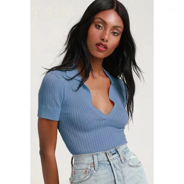 itoolin summer vintage knitted shirt women v-neck short sleeve t-shirts solid slim fit cropped 2020 female 1, White
itoolin summer vintage knitted shirt women v-neck short sleeve t-shirts solid slim fit cropped 2020 female 1, White
