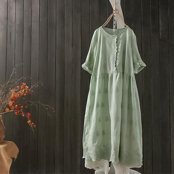 floral rustic embroidery lace patchwork lacing o-neck short sleeve cotton dress girl drop shipping good quality, Black;gray
floral rustic embroidery lace patchwork lacing o-neck short sleeve cotton dress girl drop shipping good quality, Black;gray