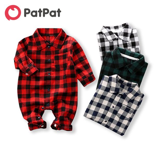 patpat 2020 new spring autumn newborn cotton casual classic plaid collar jumpsuit for baby boy baby girl clothes three colors y200623, Blue
patpat 2020 new spring autumn newborn cotton casual classic plaid collar jumpsuit for baby boy baby girl clothes three colors y200623, Blue