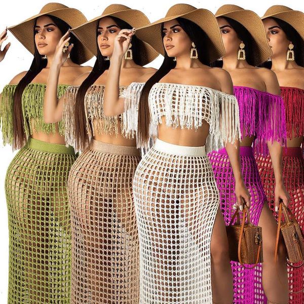 knitted cover ups beach women skirt set crocheted beachwear slit skirt suit knit beach suit two pieces beach crochet set, Gray
knitted cover ups beach women skirt set crocheted beachwear slit skirt suit knit beach suit two pieces beach crochet set, Gray