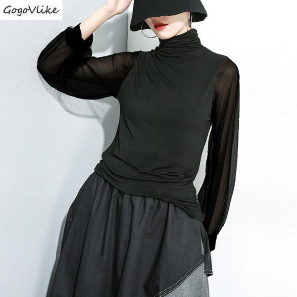 vintage black turtle neck t shirt basic women mesh lantern sleeve slim korean clothes new mujerfashion tshirts lt069s50, White
vintage black turtle neck t shirt basic women mesh lantern sleeve slim korean clothes new mujerfashion tshirts lt069s50, White