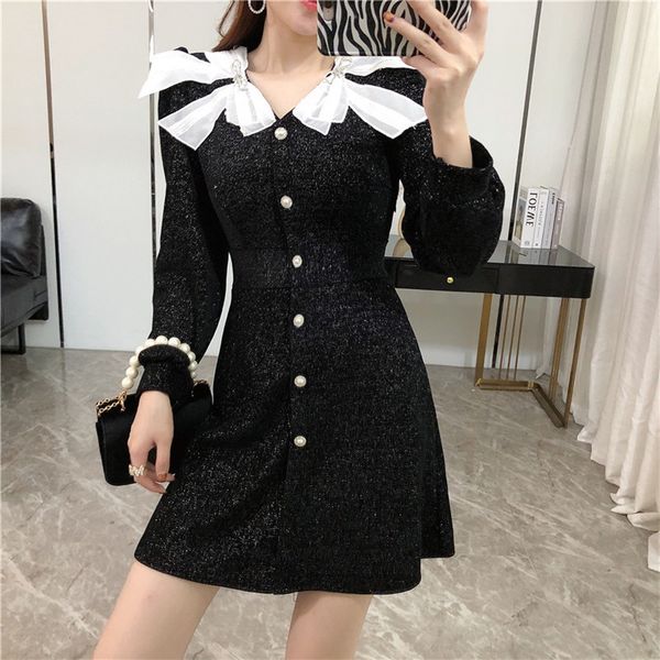 2021 new black from vintage autumn ladies long sleeves the short line mini fairy women tulle bowtie collar goth birthday dress 4h8f, Black;gray
2021 new black from vintage autumn ladies long sleeves the short line mini fairy women tulle bowtie collar goth birthday dress 4h8f, Black;gray