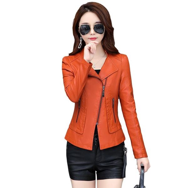 women's leather & faux suede coat jacket spring autumn women slim moto outerwear suits garment plus size lf2010, Black
women's leather & faux suede coat jacket spring autumn women slim moto outerwear suits garment plus size lf2010, Black