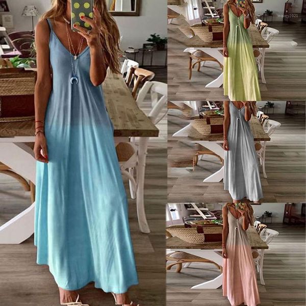 casual dresses summer women tie-dye v-neck a version long dress loose large size strap bohemian tunic beach sundress1, Black;gray
casual dresses summer women tie-dye v-neck a version long dress loose large size strap bohemian tunic beach sundress1, Black;gray